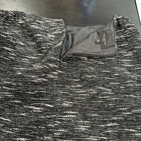 Talbots Tweed Wool Blend Black White Pockets Womens Lined Pencil Skirt Size 16 - Picture 5 of 11